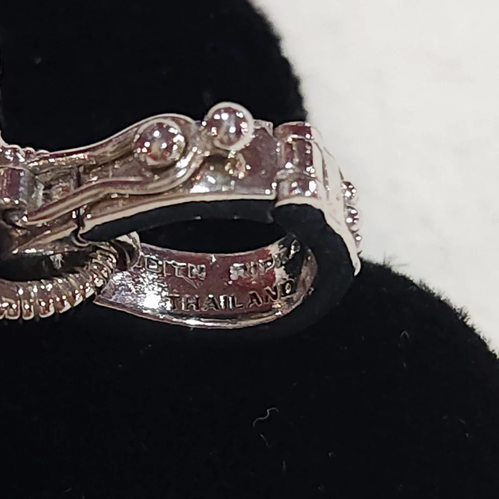 Judith Ripka Mother of Pearl & CZ Sterling Silver Pendant/Enhancer - Picture 7 of 10